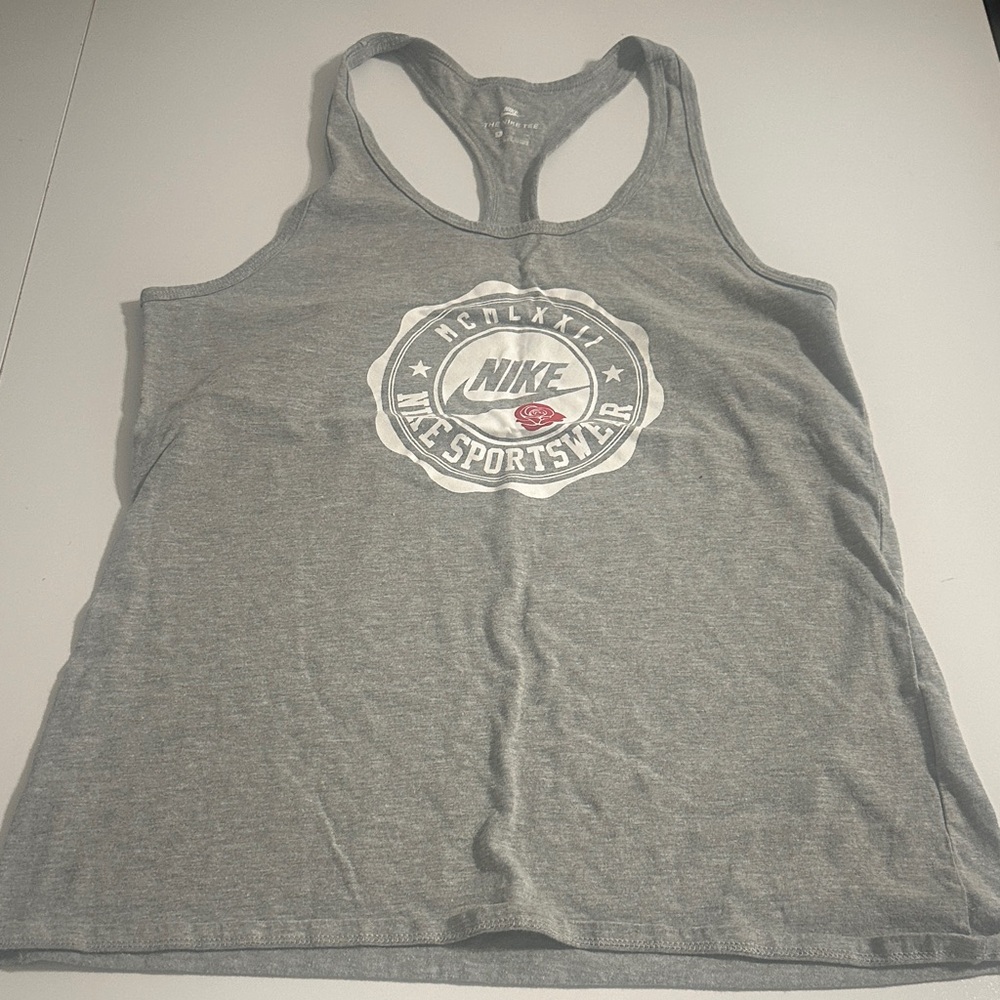 Nike Women's Heather Gray Sports Tank Top